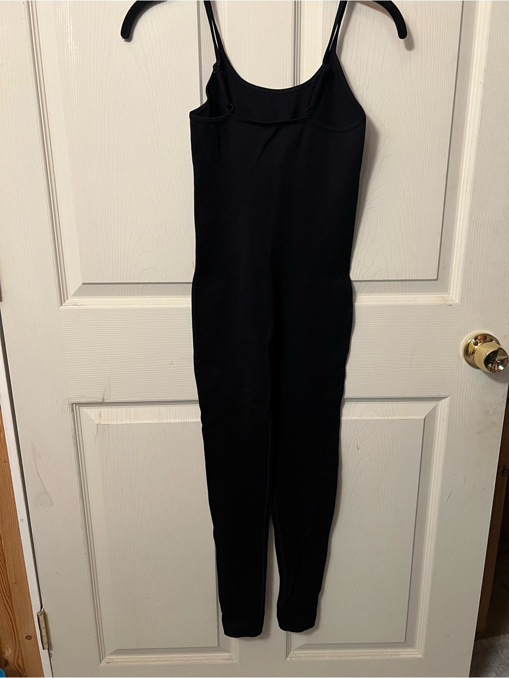 Ribbed Black Sleeveless Jumpsuit for Women - Picture 3 of 4